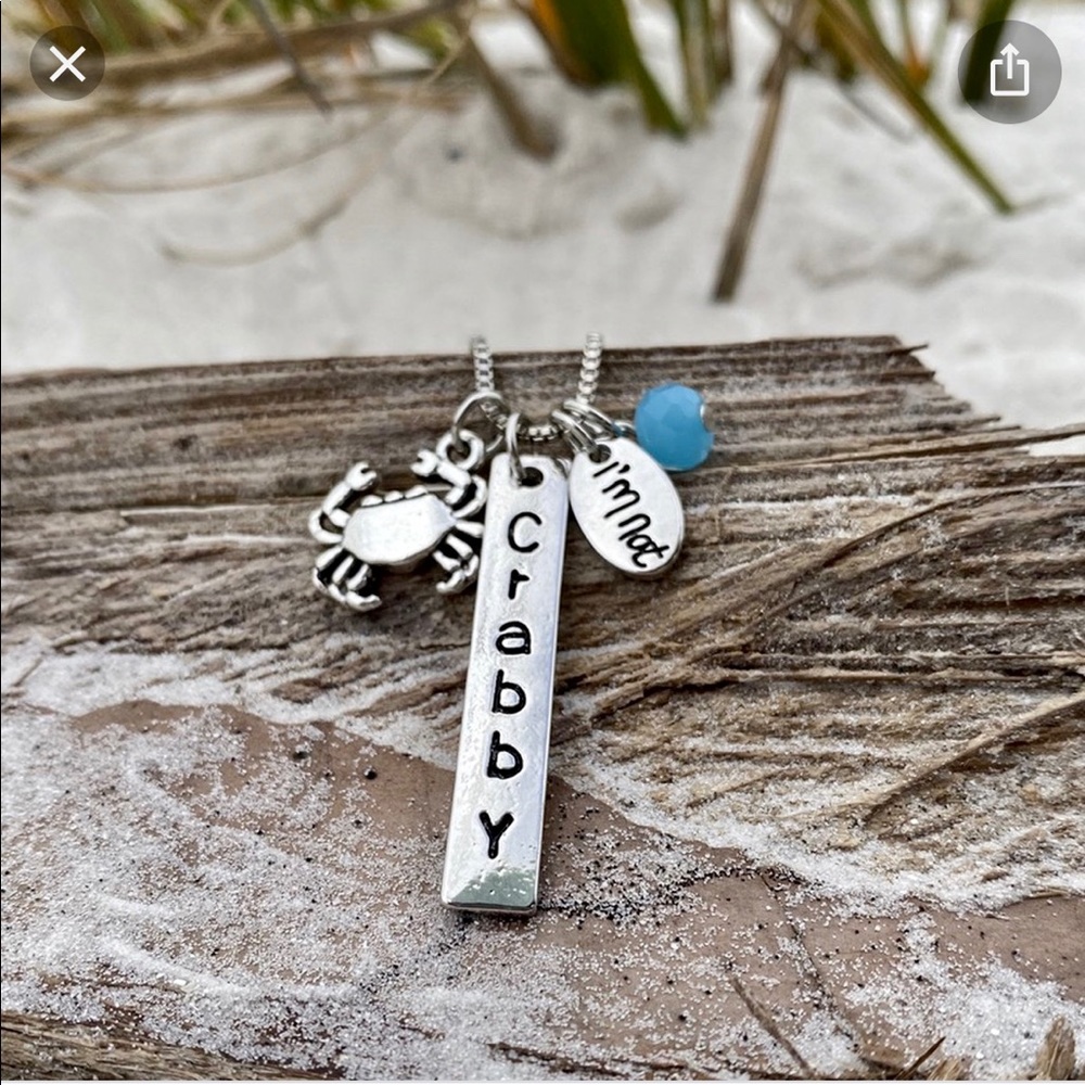 “I’m Not Crabby” necklace